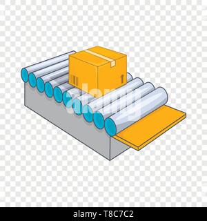 Conveyor system icon, cartoon style Stock Vector