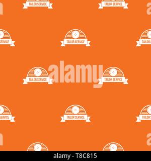 Tailor service pattern vector orange Stock Vector