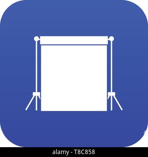 Studio backdrop icon digital blue Stock Vector
