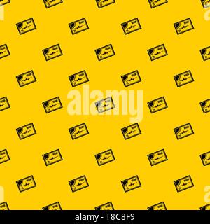 Stamp with plane and text Miami inside pattern vector Stock Vector