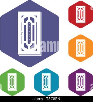 Doorway icons vector hexahedron Stock Vector