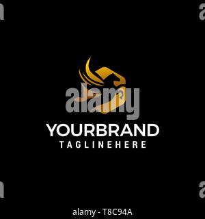 pegasus luxury logo design concept template vector Stock Vector