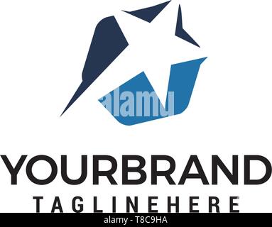 star fast logo design concept template vector Stock Vector