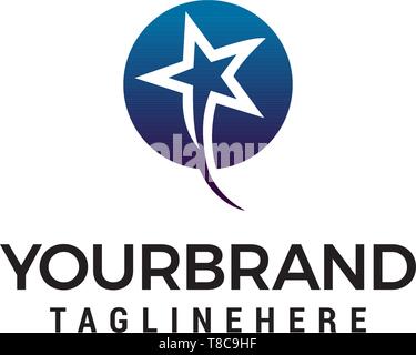 faster stars logo design concept template vector Stock Vector