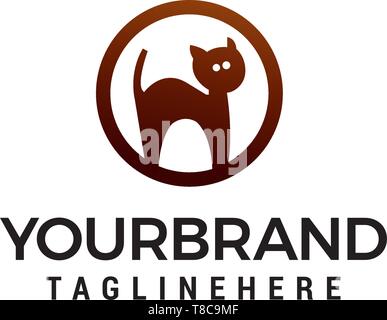 cat logo design concept template vector Stock Vector