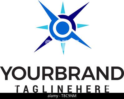 compass logo design concept template vector Stock Vector
