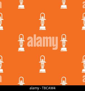 Oil lamp pattern vector orange Stock Vector