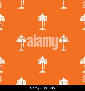 Electric lamp pattern vector orange Stock Vector