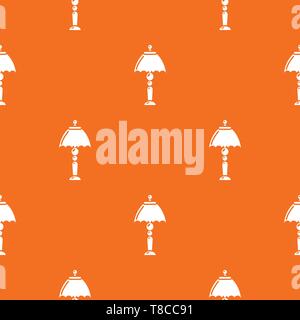 Bedroom lamp pattern vector orange Stock Vector
