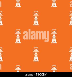 Kerosene lamp pattern vector orange Stock Vector