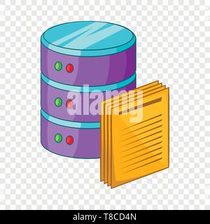 Data processing icon, cartoon style Stock Vector