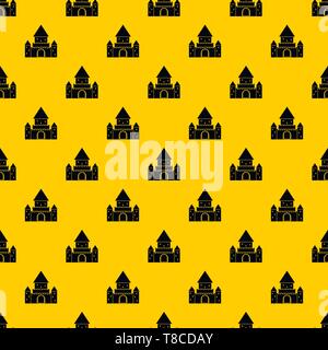 Chillon Castle, Switzerland pattern vector Stock Vector
