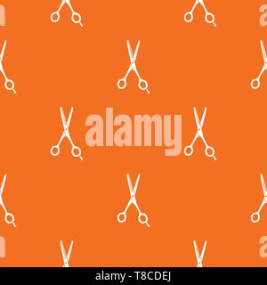 Scissors pattern vector orange Stock Vector