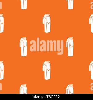 Electric razor pattern vector orange Stock Vector