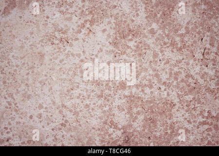 Abstract background with polished smooth strong coating of natural beige stone with reddish inclusions Stock Photo