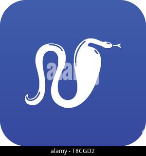 Cobra icon blue vector Stock Vector