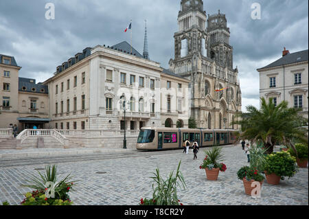 Orleans, Tramway, 2012-07-10 °B Cathedrale 79 (1) Stock Photo