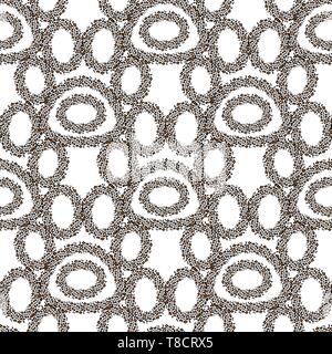 Dog paw print seamless with leopard skin style. Stock Vector