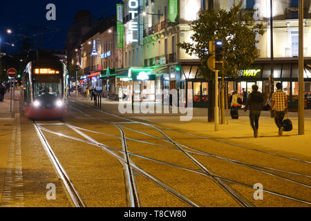 Dijon, Tramway, Gare SNCF Stock Photo