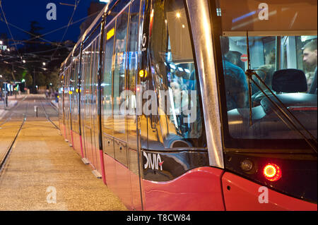 Dijon, Tramway, Gare SNCF Stock Photo