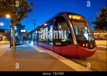 Dijon, Tramway, Gare SNCF Stock Photo