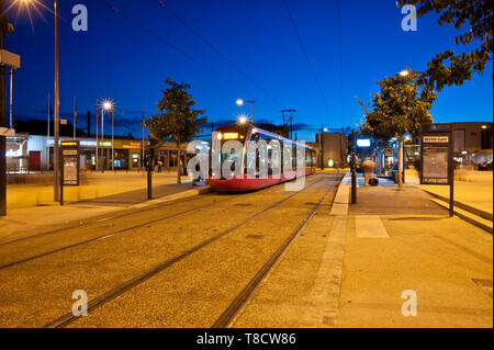 Dijon, Tramway, Gare SNCF Stock Photo