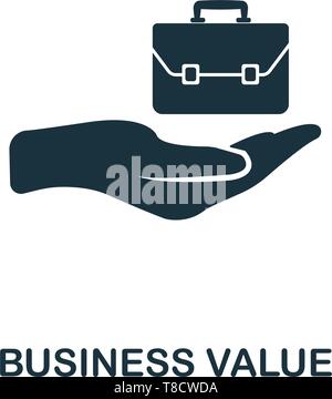 Business Value icon. Creative element design from business strategy icons collection. Pixel perfect Business Value icon for web design, apps, software Stock Vector