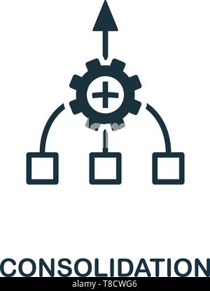 Consolidation icon. Creative element design from business strategy icons collection. Pixel perfect Consolidation icon for web design, apps, software,  Stock Vector