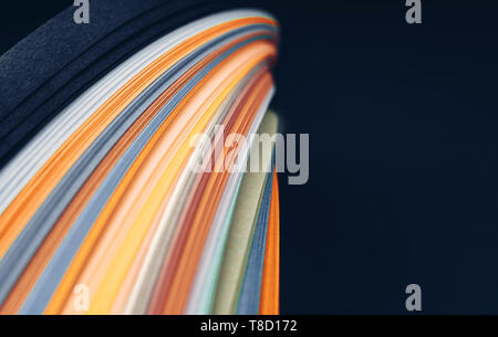 Abstract bright wavy lines on black background. Abstract modern background. Futuristic concept.