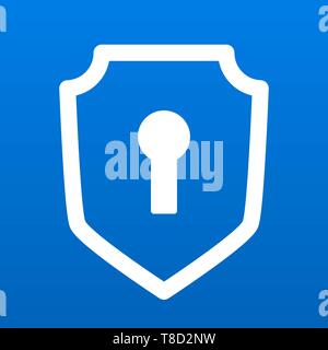 Shield security lock icon symbol for safety and protection vector illustration Stock Vector