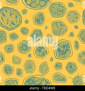 Abstract hand drawn seamless pattern. Vector backdrop. Stock Vector