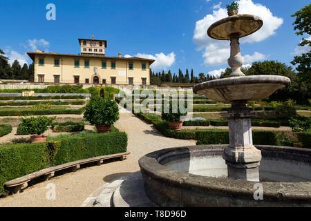 Italy, Tuscany, Florence, historic centre listed as World Heritage by UNESCO, Villa Medicea La Petraia is a medicean villa located in the hilly area of Castello Stock Photo
