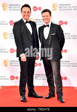 Anthony McPartlin (left) and Declan Donnelly attending the Virgin Media BAFTA TV awards, held at the Royal Festival Hall in London. Stock Photo