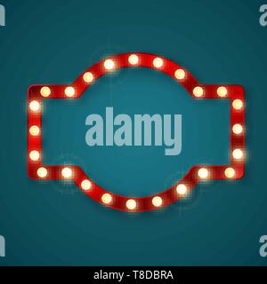 Retro banner sign with space for text. Vector illustrtion Stock Vector