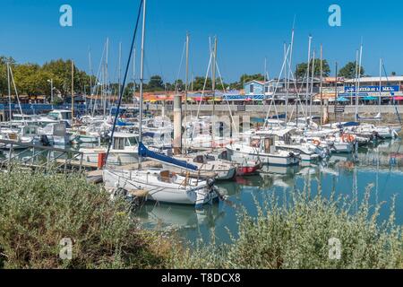 France, Charente Maritime, Oleron island, marina of Boyardville Stock Photo