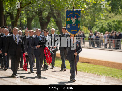 Hyde Park London, UK. 12th May 2019. The 95th Combined Cavalry Old Comrades Association Annual Parade and Service takes place in London. Stock Photo