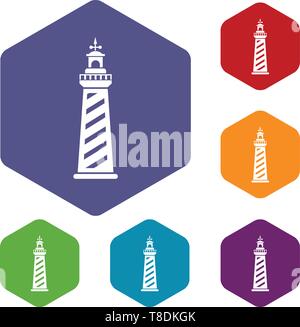 Signal tower icons vector hexahedron Stock Vector