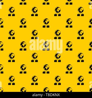 Planet and two folders pattern vector Stock Vector