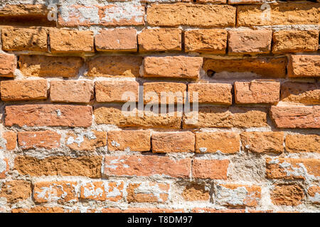 Old brick wall, background or structure as a graphic element