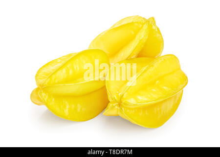 Carambola or star-fruit isolated on white background Stock Photo