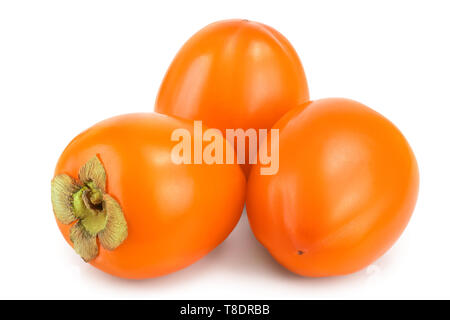 Persimmon fruit isolated on white background close-up Stock Photo