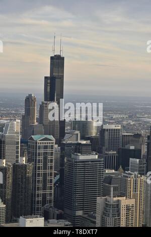 Chicago's famous Willis Tower, formerly SearsTower, Chicago Loop, Chicago, USA Stock Photo