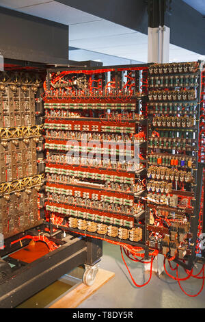 Reconstruction of the Turing Bombe in Bletchley Park, once the top-secret home of the World War Two Codebreakers, now a leading heritage attraction Stock Photo