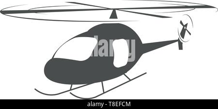 Vector helicopter, air transport, aerial vehicle symbol. Stock Vector