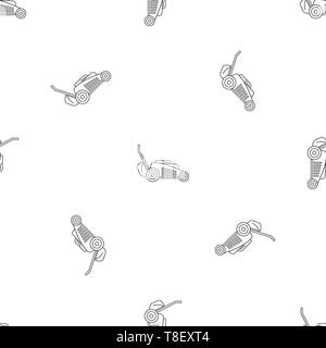 Grass cut machine pattern seamless vector repeat geometric for any web design Stock Vector