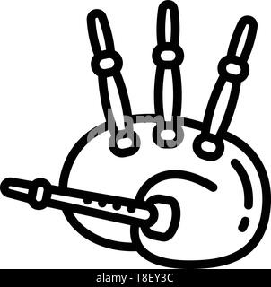 Bagpipes icon. Outline bagpipes vector icon for web design isolated on white background Stock Vector
