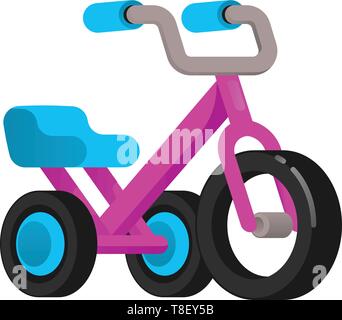 Metal tricycle icon. Cartoon of metal tricycle vector icon for web design isolated on white background Stock Vector