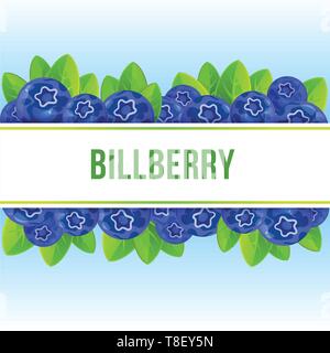 Billberry concept background. Cartoon illustration of billberry vector concept background for web design Stock Vector