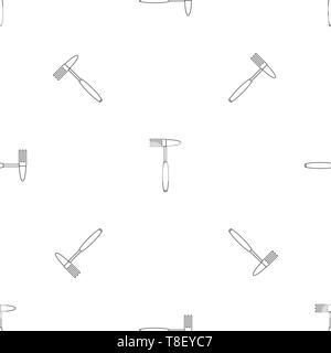 Hand rake tool pattern seamless vector repeat geometric for any web design Stock Vector