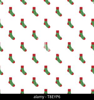 Fluffy sock pattern seamless vector repeat for any web design Stock Vector